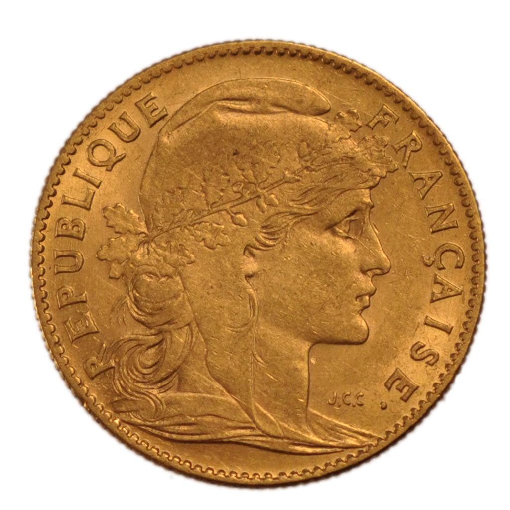 FRANCE, Marianne, 10 Francs, 1906, Paris, AU(50-53), Gold, Gadoury #1017, 3.20