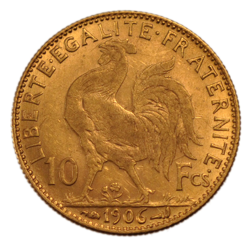 FRANCE, Marianne, 10 Francs, 1906, Paris, AU(50-53), Gold, Gadoury #1017, 3.20