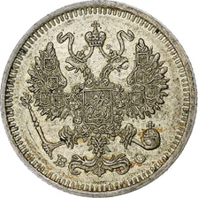 Russland, Nicholas II, 10 Kopeks, 1915, Petrograd, VZ, Silber, KM:20a.3