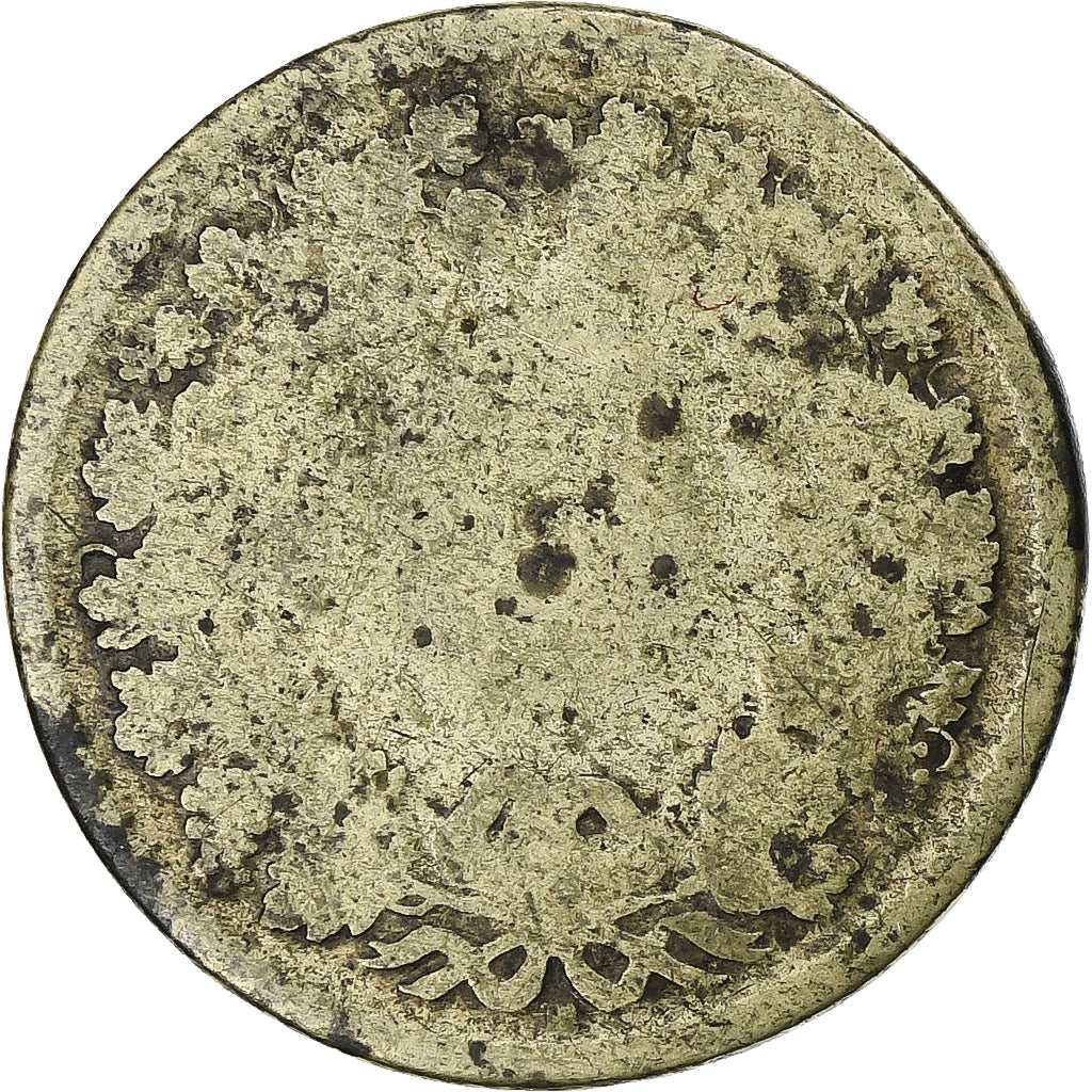 Suiza, 5 Rappen, 1850, Strasbourg, BC, Vellón, KM:5