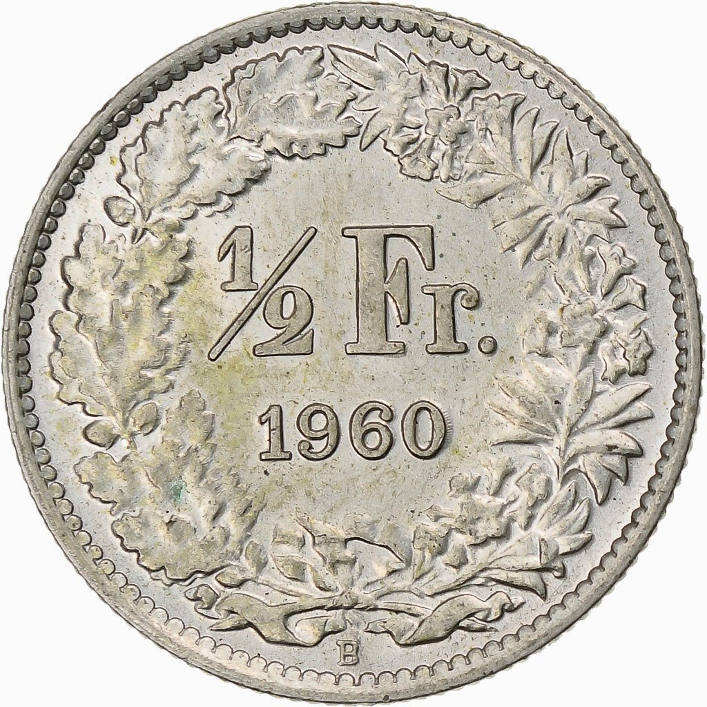 Suisse, 1/2 Franc, 1960, Bern, SUP, Argent, KM:23