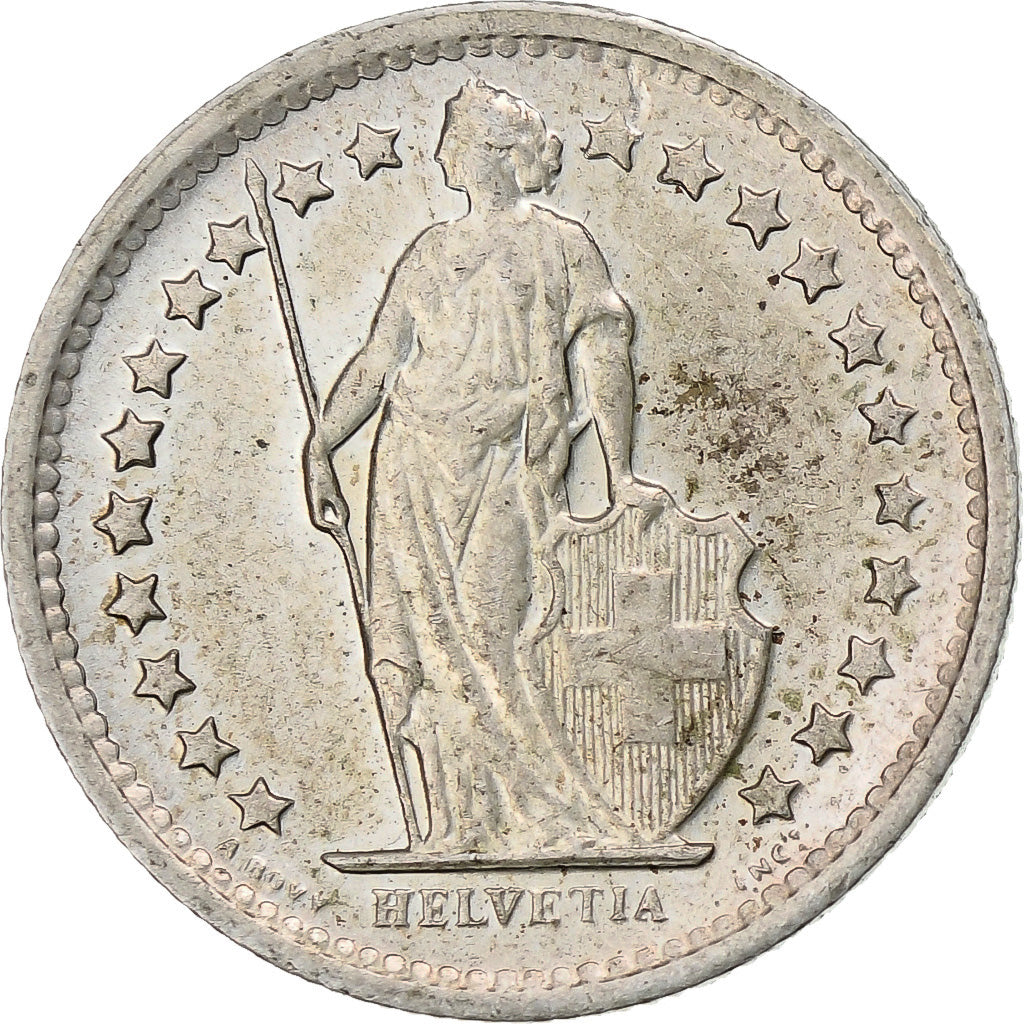 Schweiz, 1/2 Franc, 1965, Bern, VZ, Silber, KM:23