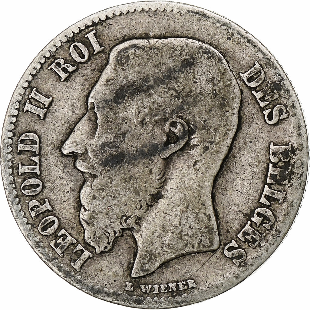 Belgium, Leopold II, 50 Centimes, 1899, VF(20-25), Silver, KM:26