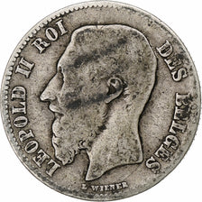 Belgium, Leopold II, 50 Centimes, 1899, VF(20-25), Silver, KM:26