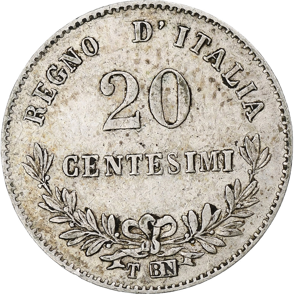 Italie, Vittorio Emanuele II, 20 Centesimi, 1863, Torino, TTB, Argent, KM:13.2