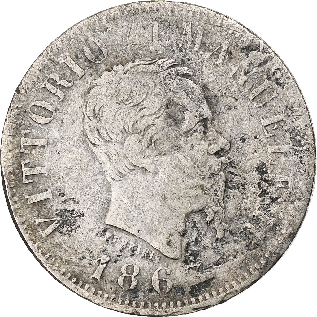 Italie, Vittorio Emanuele II, 50 Centesimi, 1863, Naples, TTB, Argent, KM:14.2