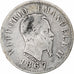 Itália, Vittorio Emanuele II, 50 Centesimi, 1867, Naples, F(12-15), Prata