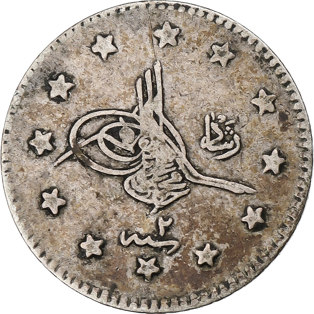 Turkey, Muhammad V, Kurush, 1910/AH1327, Qustantiniyah, VF(30-35), Silver