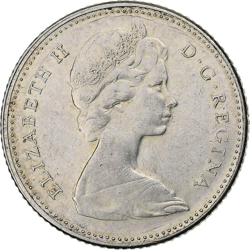 Canada, Elizabeth II, 10 Cents, 1967, Royal Canadian Mint, Ottawa, AU(55-58)