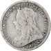 Great Britain, Victoria, 3 Pence, 1900, F(12-15), Silver, KM:777