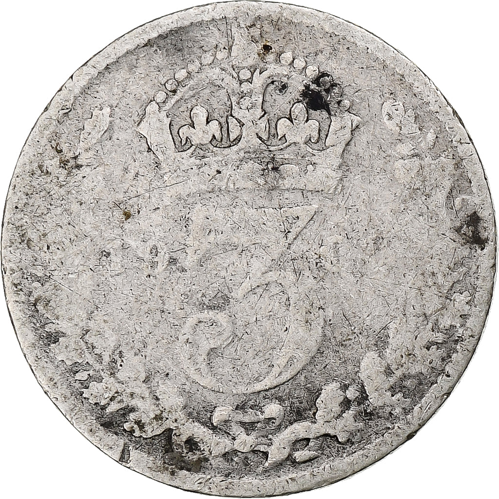 Great Britain, Victoria, 3 Pence, 1900, F(12-15), Silver, KM:777