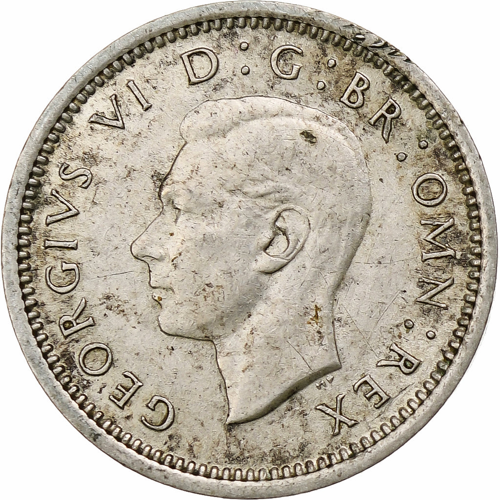 Wielka Brytania, George VI, 3 Pence, 1940, EF(40-45), Srebro, KM:848