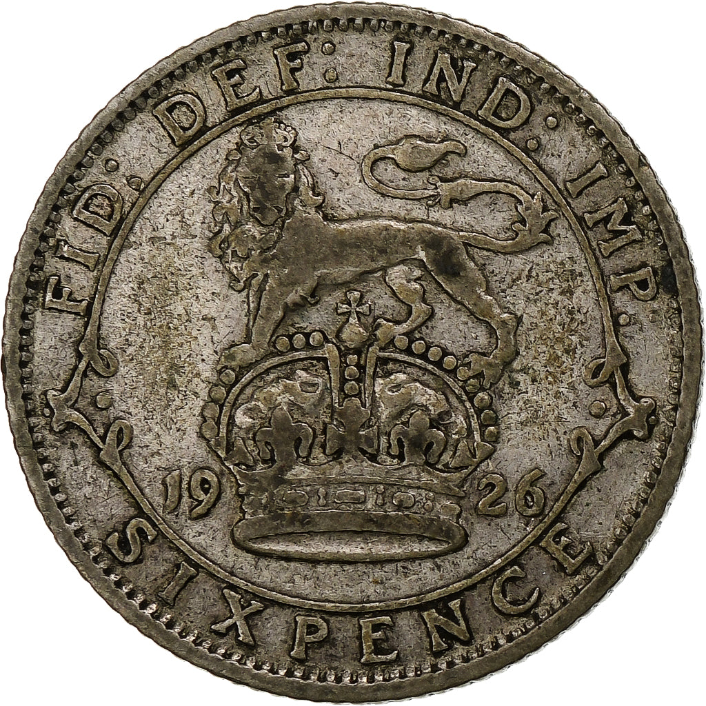 Wielka Brytania, George V, 6 Pence, 1926, EF(40-45), Srebro, KM:815a.2