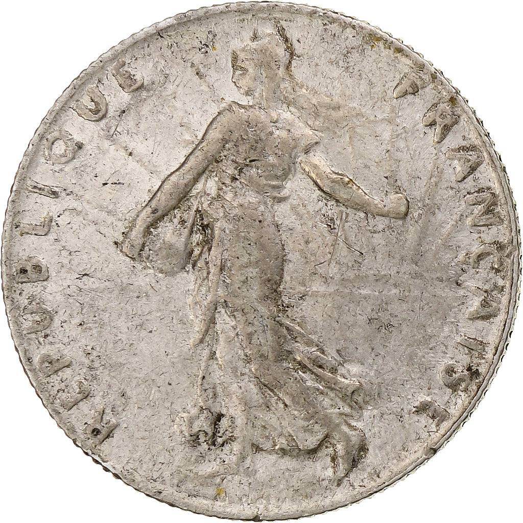 Francia, Semeuse, 50 Centimes, 1907, Paris, MBC, Plata, KM:854, Gadoury:420