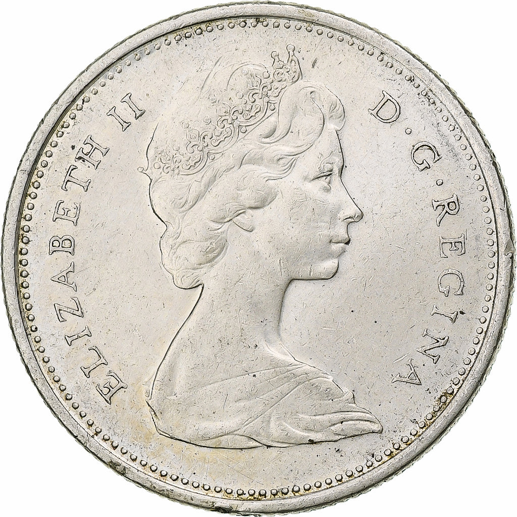 Canada, Elizabeth II, 25 Cents, 1965, Royal Canadian Mint, Ottawa, TTB, Argent