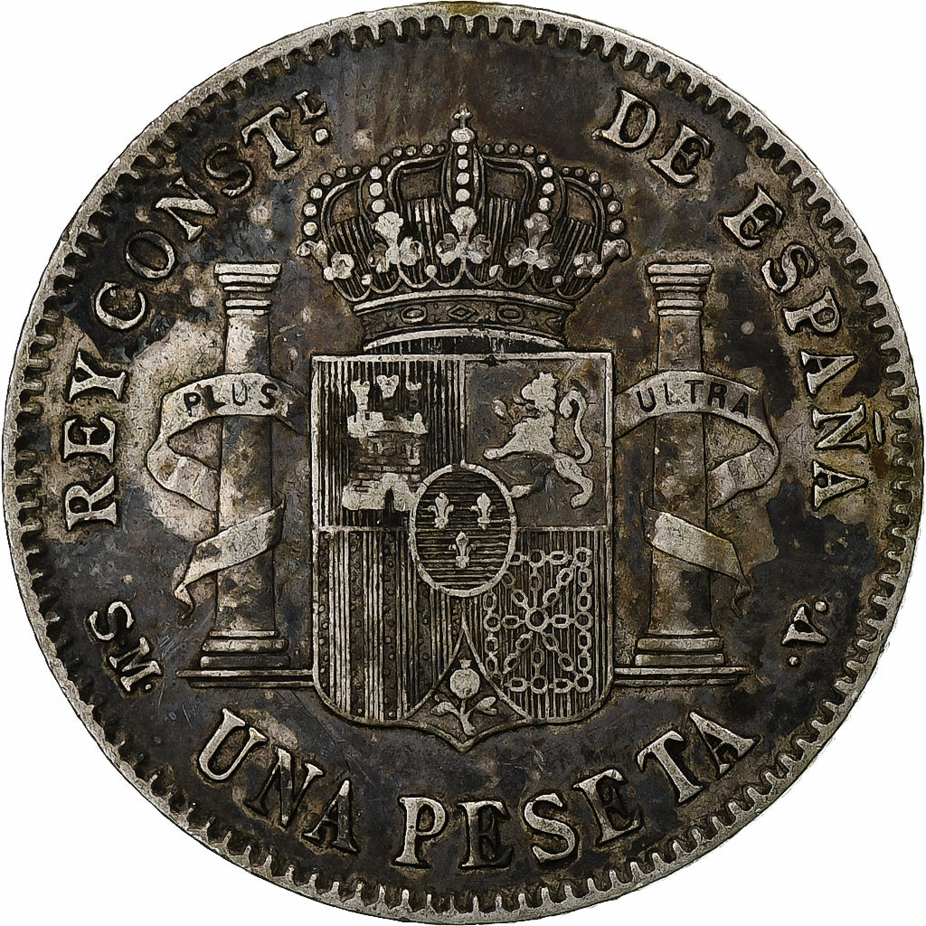 Spagna, Alfonso XIII, Peseta, 1900, Madrid, BB, Argento, KM:706