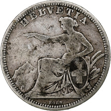 Switzerland, Franc, 1861, Bern, VF(30-35), Silver, KM:9a