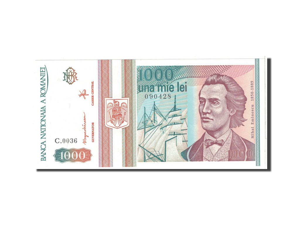 Romania, 1000 Lei, 1993, KM:102, UNC(65-70)