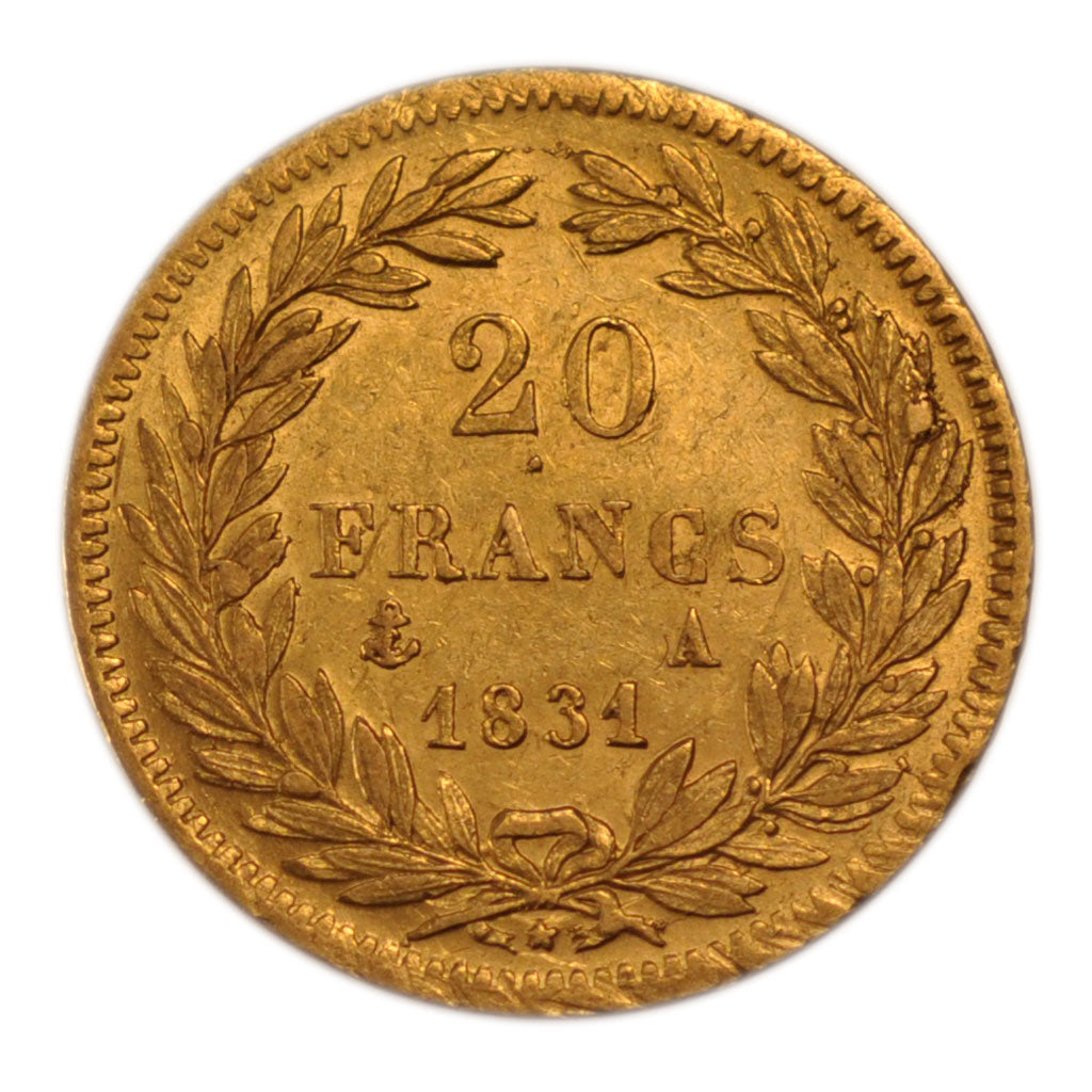 Francia, Louis-Philippe, 20 Francs, 1831, Paris, BB+, Oro, Gadoury:1030a