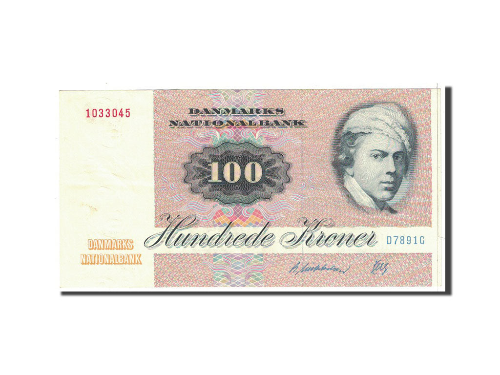 Dinamarca, 100 Kroner, 1989, KM:51s, SC