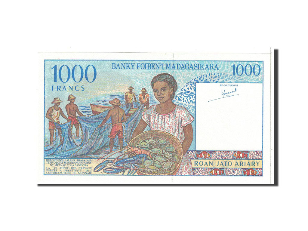 Madagascar, 1000 Francs = 200 Ariary, 1994, KM:76a, UNC(65-70)