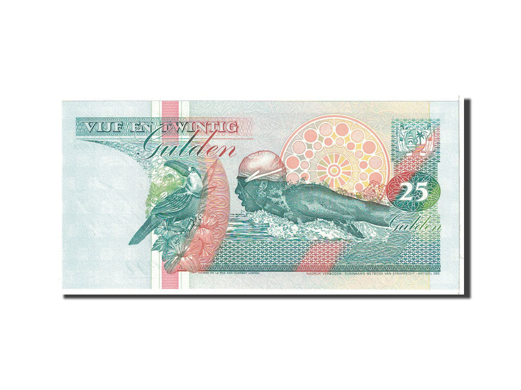 Banknote, Surinam, 25 Gulden, 1996, 1996-12-01, KM:138c, UNC(65-70)