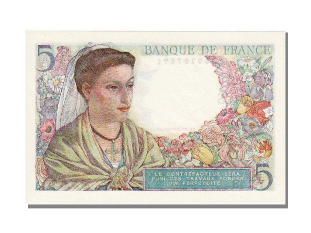 France, 5 Francs, 5 F 1943-1947 ''Berger'', 1947, KM #98b, 1947-10-30,...