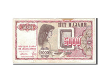 Macedonia, 5000 (Denar), 1992, KM:7a, VF(20-25)
