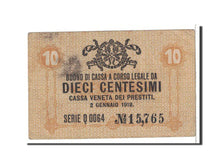 Italia, 10 Centesimi, 1918, KM:M2, MB+
