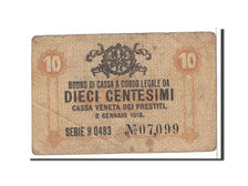 Banknote, Italy, 10 Centesimi, 1918, 1918-01-02, KM:M2, VF(20-25)