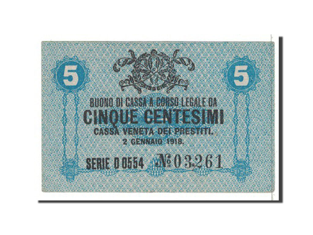 Italy, 5 Centesimi, 1918, KM:M1, AU(55-58)