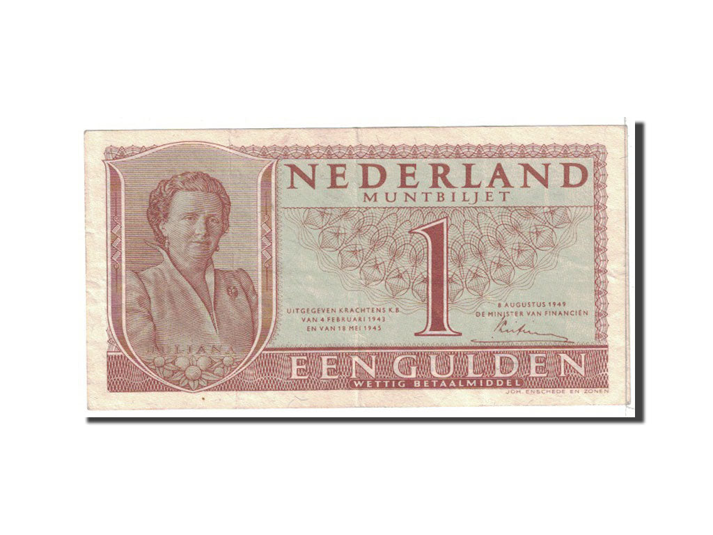 Netherlands, 1 Gulden, 1945, KM:70, EF(40-45)
