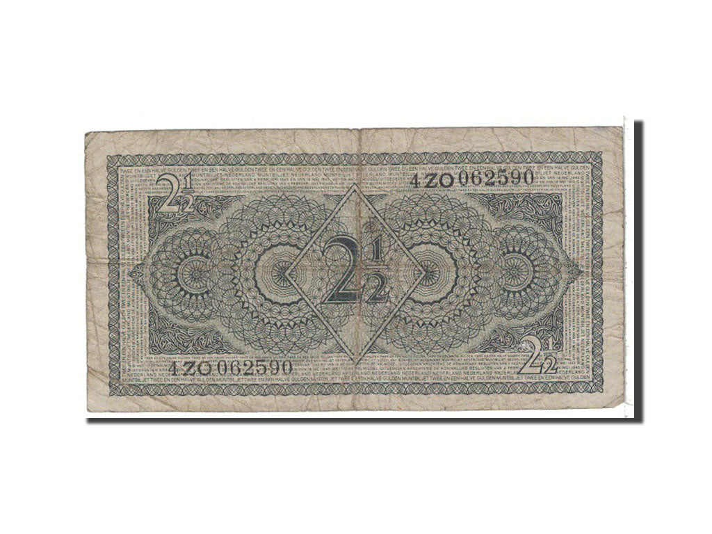 Banknote, Netherlands, 2 1/2 Gulden, 1945, 1945-05-18, KM:71, VG(8-10)