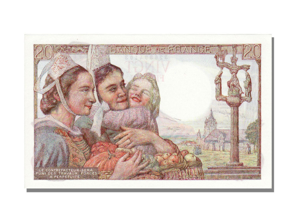 Banknote, France, 20 Francs, 20 F 1942-1950 ''Pêcheur'', 1944, 1944-05-10