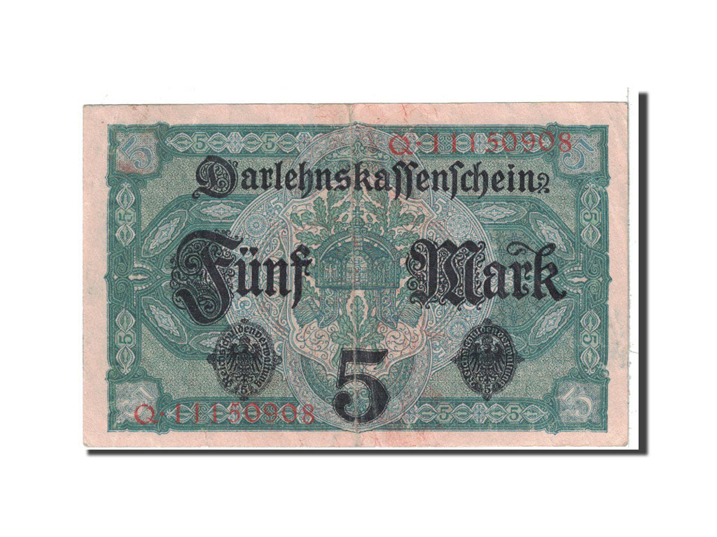 Germany, 5 Mark, 1917, KM:56b, 1917-08-01, EF(40-45)