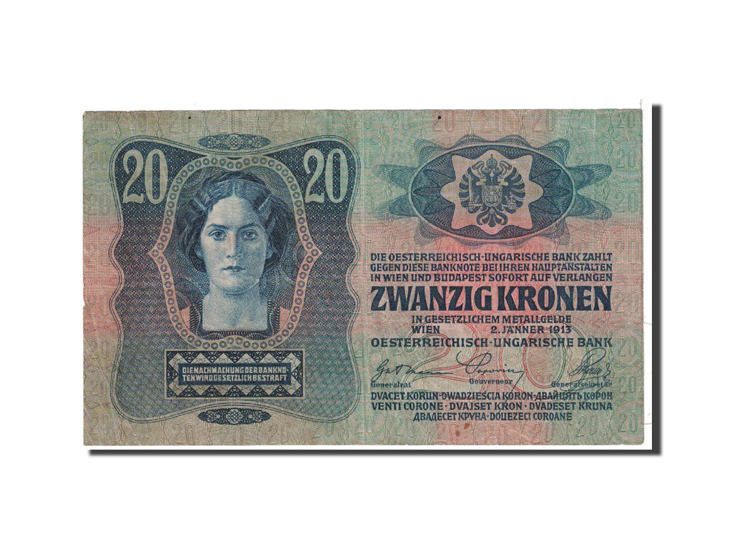 Austria, 20 Kronen, 1913, 1913-01-02, KM:14, MB