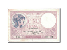 Biljet, Frankrijk, 5 Francs, 1939, 1939-08-24, TTB+, Fayette:4.7, KM:83