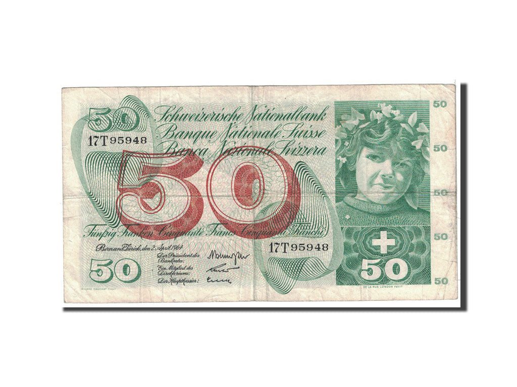 Switzerland, 50 Franken, 1987, KM:48d, AU(50-53)