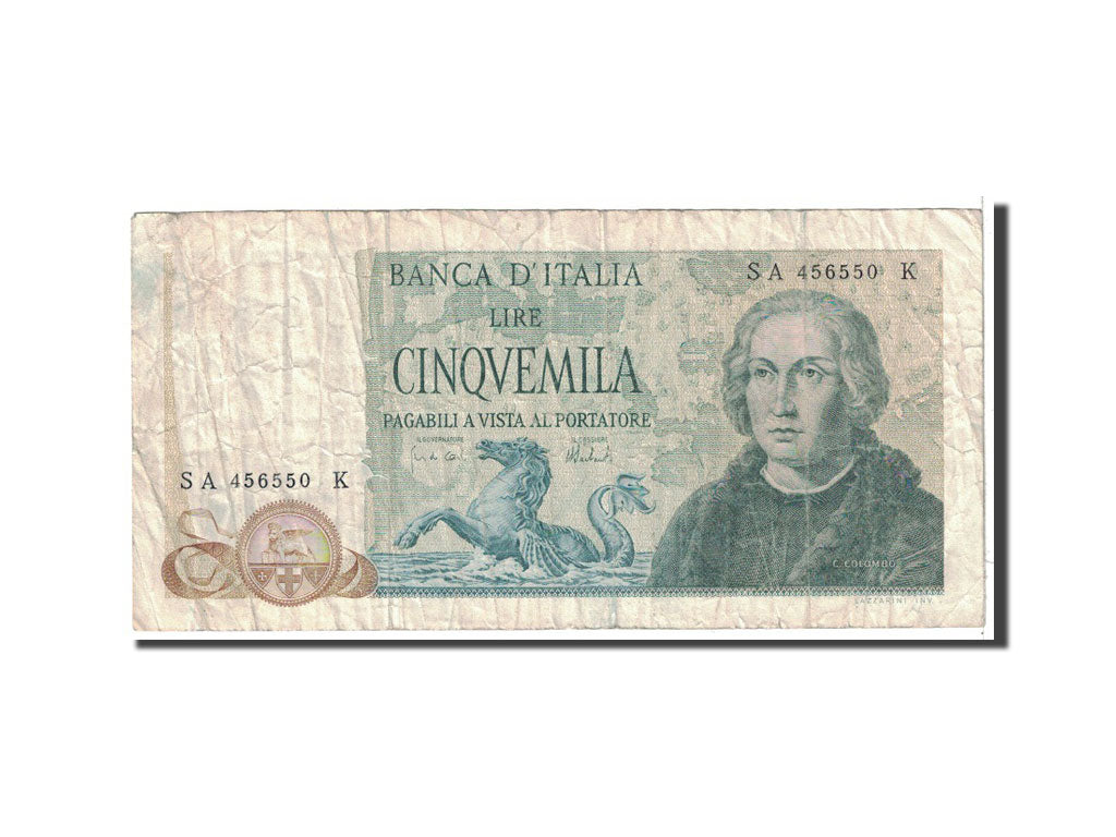 Italy, 5000 Lire, 1973, KM:102b, 1973-04-11, F(12-15)