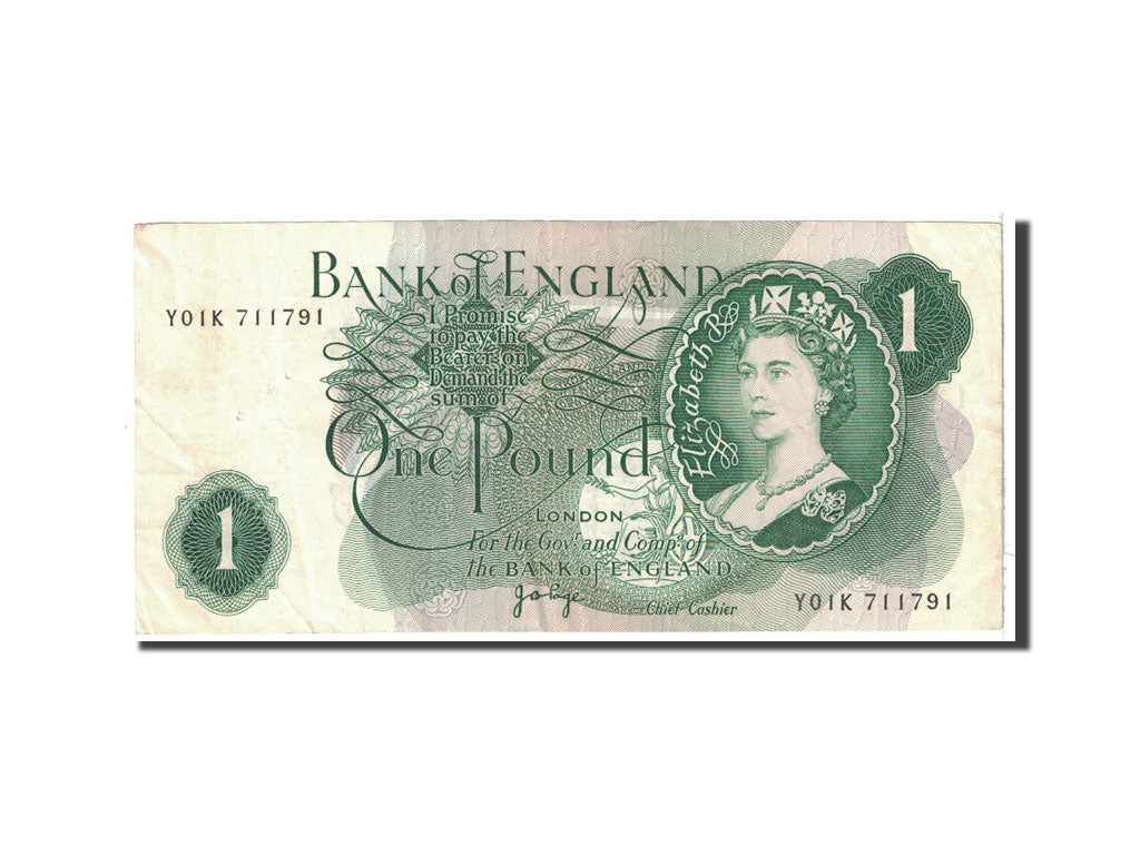 Banknote, Great Britain, 1 Pound, 1960, Undated, KM:374g, EF(40-45)