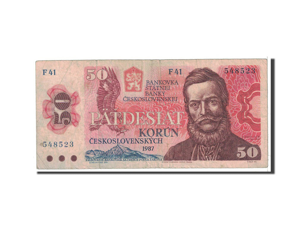 Banknote, Czechoslovakia, 50 Korun, 1987, Undated, KM:96a, VG(8-10)