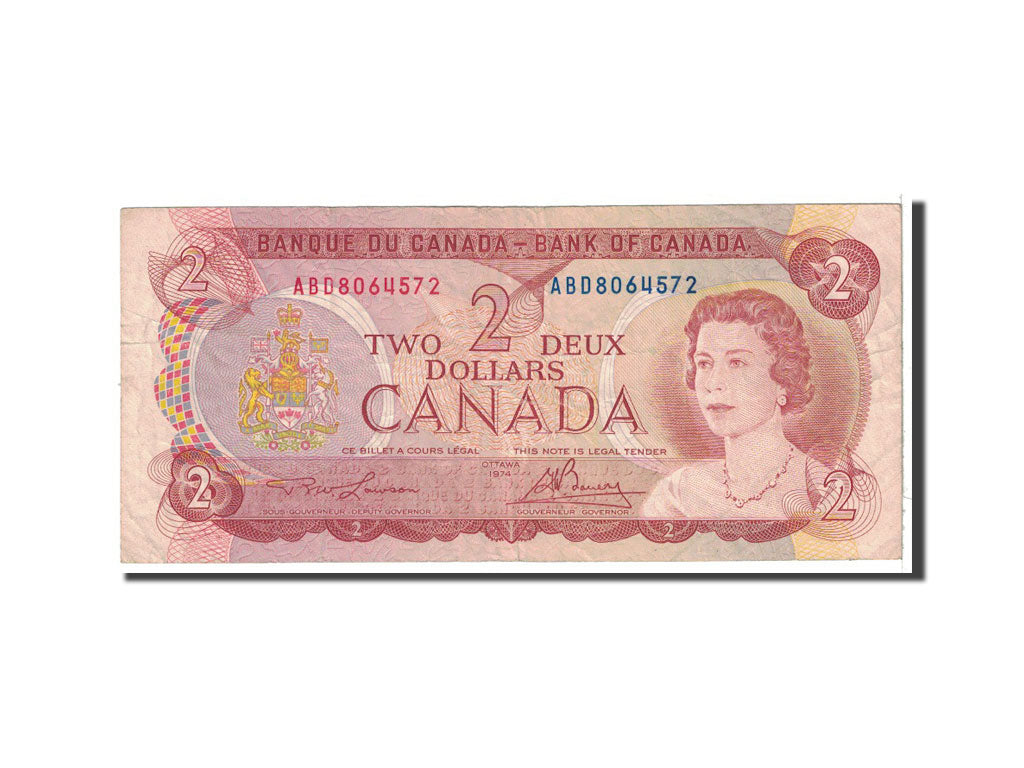 Canada, 2 Dollars, 1974, KM:86a, VF(20-25)