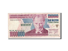 Banknote, Turkey, 1,000,000 Lira, 2002, Undated, KM:213, VF(30-35)