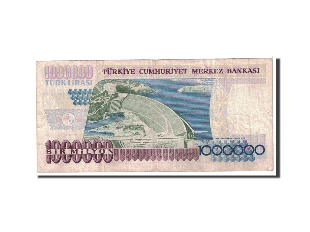 Banknote, Turkey, 1,000,000 Lira, 2002, Undated, KM:213, VF(30-35)