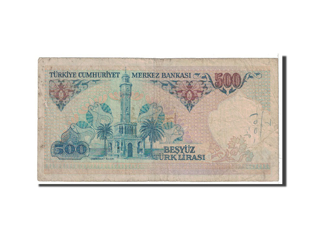 Turkey, 500 Lira, 1983, KM:195, VG(8-10)