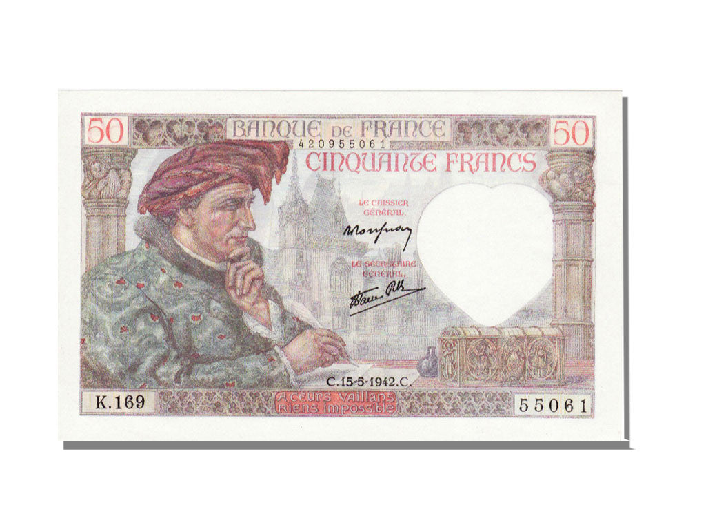 Billet, France, 50 Francs, 50 F 1940-1942 ''Jacques Coeur'', 1942, 1942-05-15
