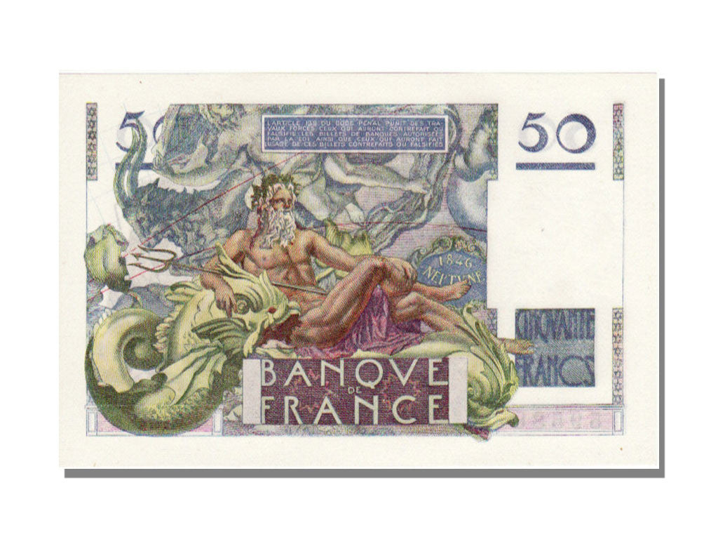 Billet, France, 50 Francs, 50 F 1946-1951 ''Le Verrier'', 1947, 1947-03-20