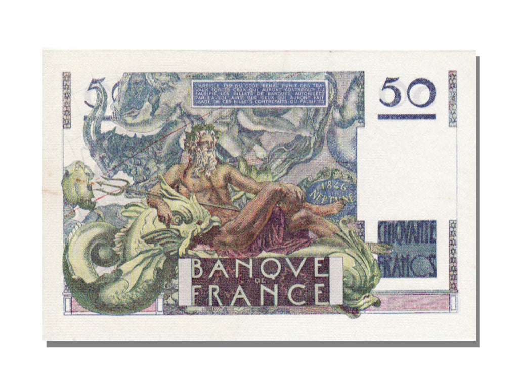 FRANCE, 50 Francs, 1948, KM #127b, 1948-04-08, AU(55-58), Fayette #20.10