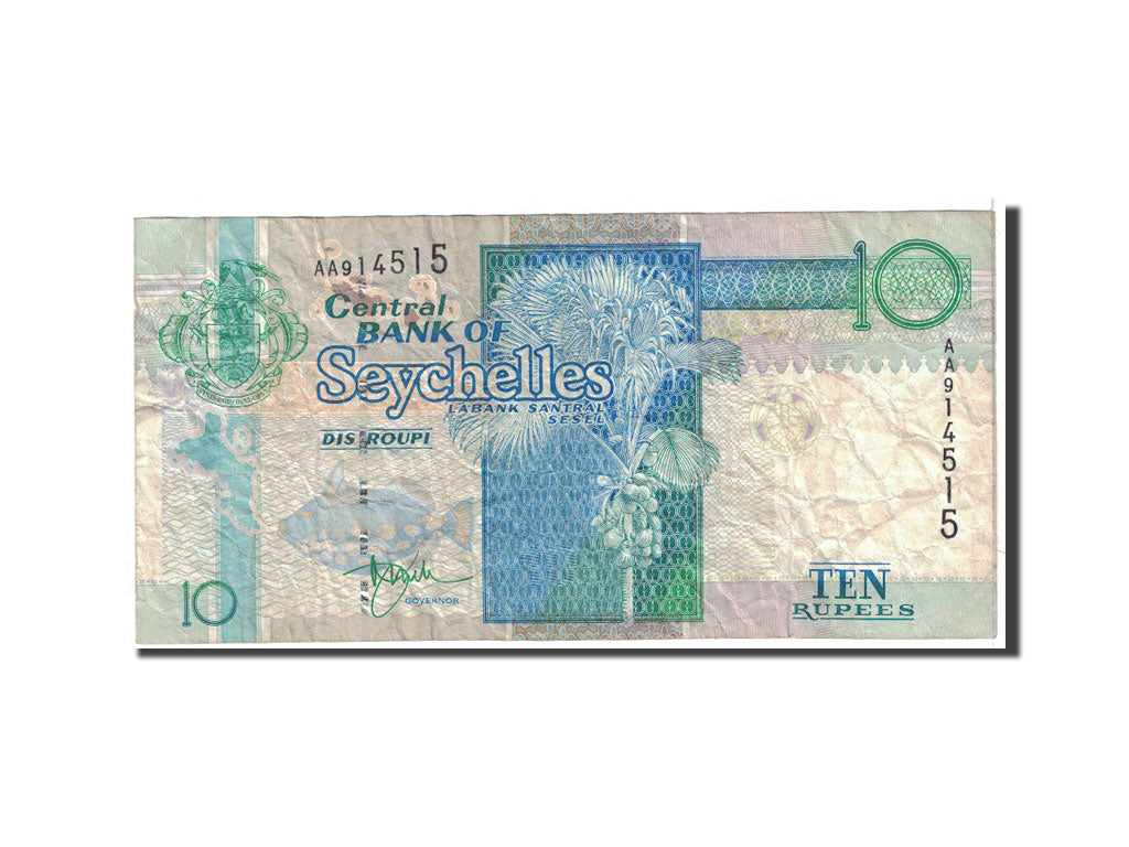Banknote, Seychelles, 10 Rupees, 1983, Undated, KM:28a, VF(20-25)