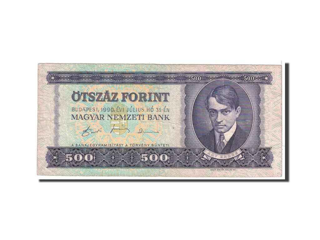 Hungary, 500 Forint, 1990, KM:175a, 1990-07-31, VF(20-25)